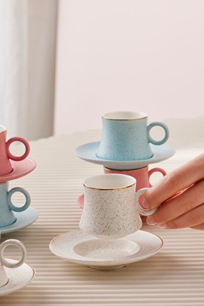 Karaca Std Gum 6-Person Coffee Cup Set 90 ml Classic