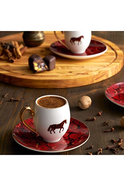 Karaca مجموعة فناجين قهوة لشخصين من Aşkar