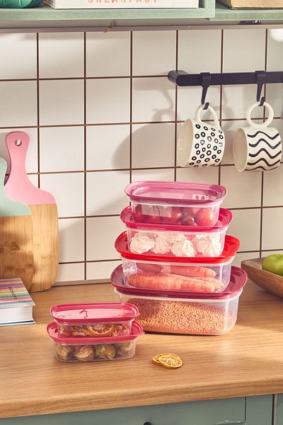 Karaca Vicks Red Velvet - Set of 6 Storage Containers