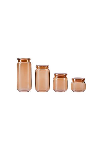 Karaca Navas Amber - 4-Piece Silicone Jar with Lid and Storage Container Set