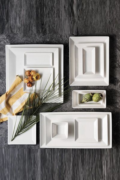 Karaca hngds Carmen Trend Rechteckige Porzellanteller 18x9 cm sdgnh 1038993