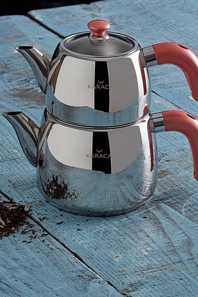 Karaca Salmon Gallic Teapot Set