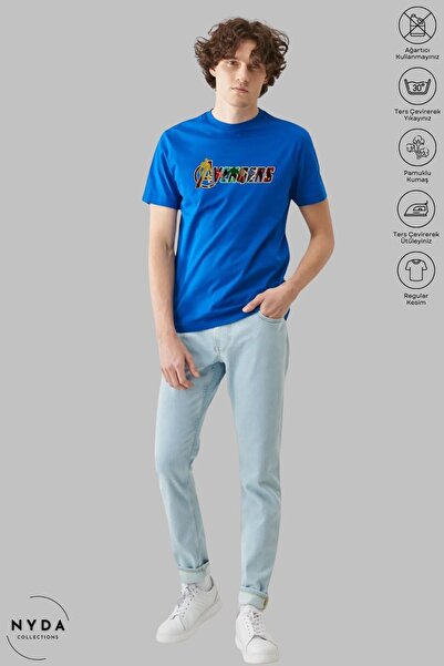 Nyda Collections Унісекс оверсайз футболка з велосипедним коміром, бавовна, з...