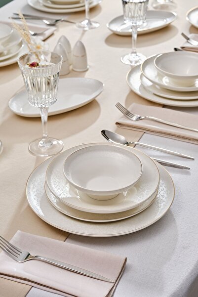 Karaca Stream Bone Montiano 53 Parça 12 Kişilik Yemek Takımı Gold