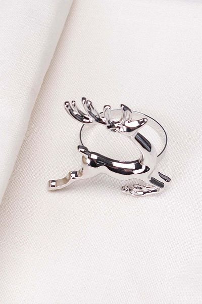 Karaca Home Deer Silver - Set of 2 Napkin Rings