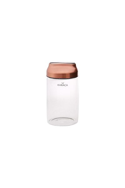 Karaca Dımple Cooper Vacuum Glass Jar Storage Container M