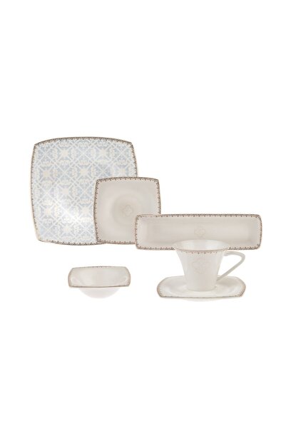 Karaca Fine Pearl Contour 26 Parça 6 Kişilik Kahvaltı Takımı