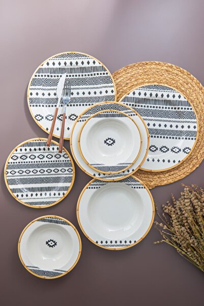 Karaca Saba 24 Parça 6 Kişilik Porselen Yemek Takımı