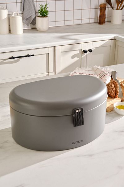 Karaca Gray Mensa Bread Box