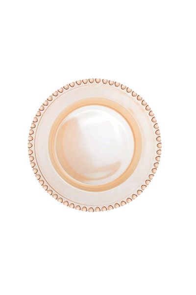 Karaca Glory Glass Amber Serving Plate 19 cm