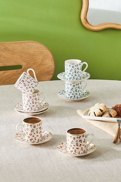 Karaca Suna Coffee Cup for 6 Persons 90 ml