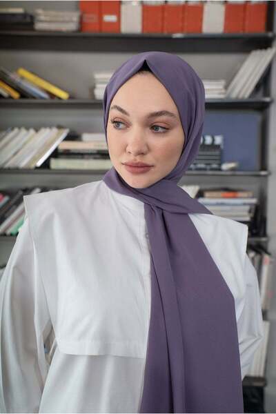 Genel Markalar Kaliteli Medine Ipeği Şal Lavanta Lila 190 X70 Sal2306