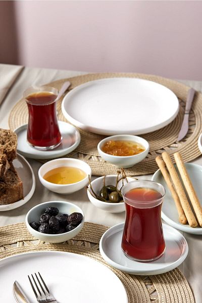 Karaca Cordelia Mint Porcelain 26 Piece Breakfast Serving Set for 6 Persons