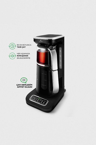 Karaca Robotea Pro 4 in 1 - Chrome Talking Tea Maker