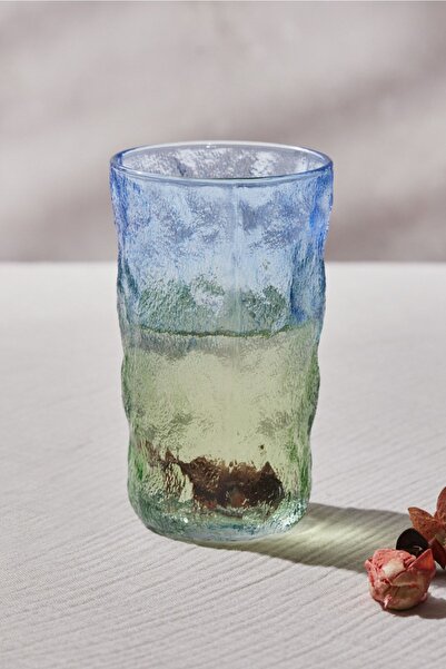 Karaca Tekli Meşrubat Bardağı Mavi Yeşil 383 ml