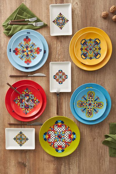 Karaca Novara Porcelain 18 Piece Breakfast Serving Set for 6 Persons