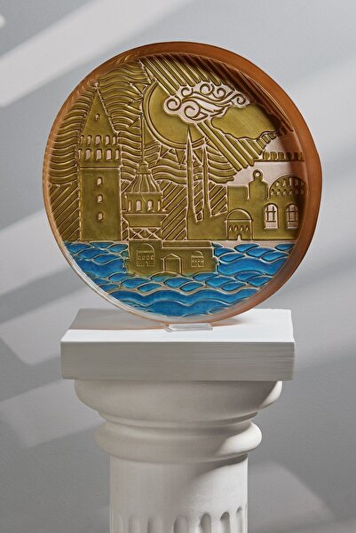 Karaca صينية اسطنبول - ذهبي 33 سم