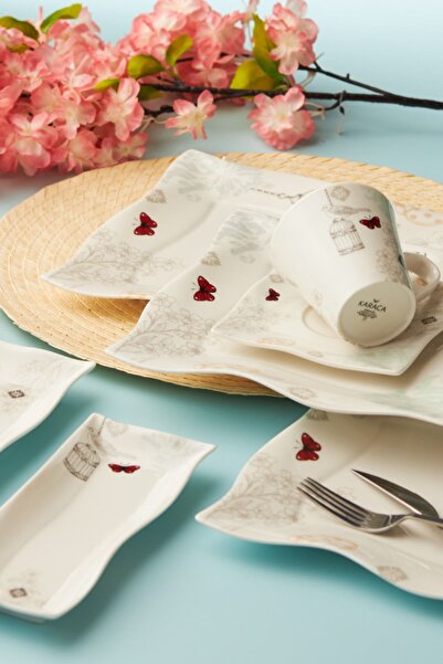 Karaca Charlot 32 Parça 6 Kişilik Kahvaltı Seti Kare