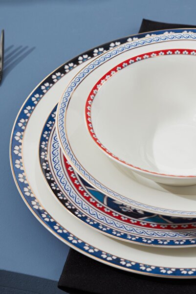 Karaca Elegance Bone Ancient 24 Parça 6 Kişilik Yemek Takımı