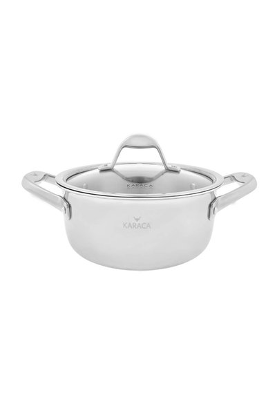 Karaca وعاء حثي من الفولاذ 3 طبقات Powersteel 316 مقاس 20 سم وسعة 2.6 لتر