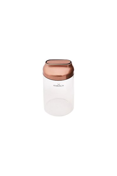 Karaca Dımple Cooper Vacuum Glass Jar Storage Container M