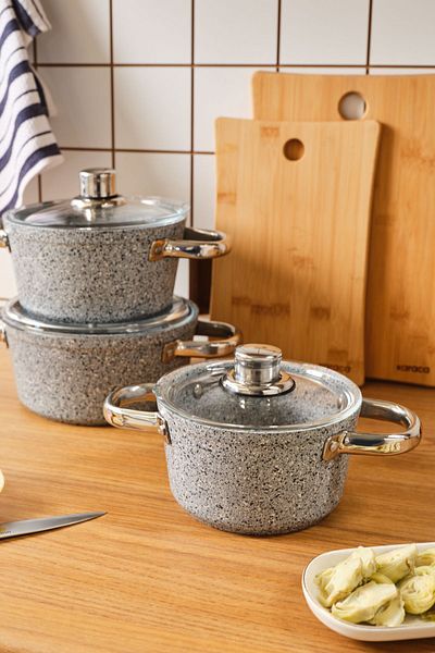 Karaca Set de oale Midi Biogranit Nare 6 piese Albastru