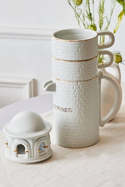 Karaca Patara 5-Piece Mug Set for 2 People