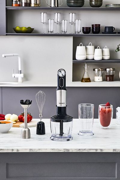 Karaca Inox Quick Mix 1300W Hand Blender Set - Speed Adjustable, Model 9635B