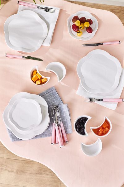 Karaca Forever Bone Rolly 18 Piece Breakfast Set for 6 People