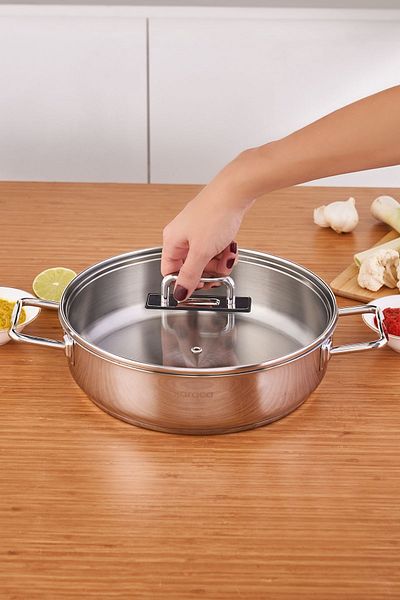 Karaca Grace Induction Based Steel Pot 26 Cm 3.4 Liter
