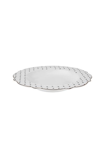 Karaca New Romantic Polka Dot Pit Plate 24 cm Black