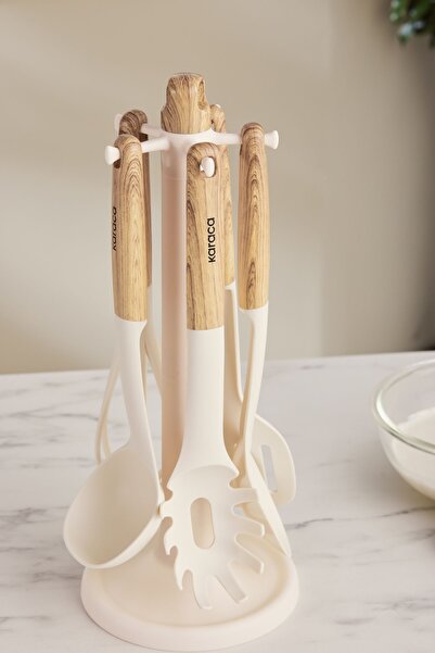 Karaca Melly 6 Piece Serving Set - With Stand