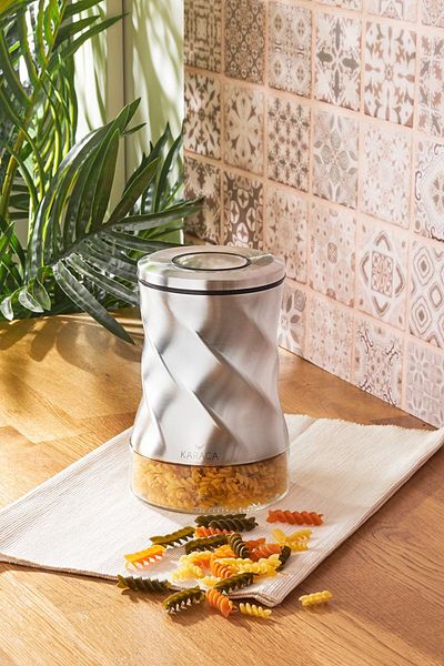 Karaca Tottori Inox Storage Container - Glass Jar, Vacuum, Small