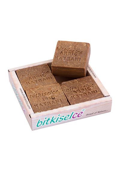 bitkiselce Natural Juniper Tar Soap - Cleanses and Soothes the Skin, Handmade Soap 450 gr