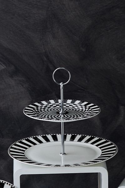 Karaca Checkered Layer Cookie Holder 27 Cm