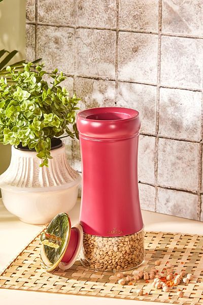 Karaca Gold Berry Vacuum Glass Jar Storage Container L