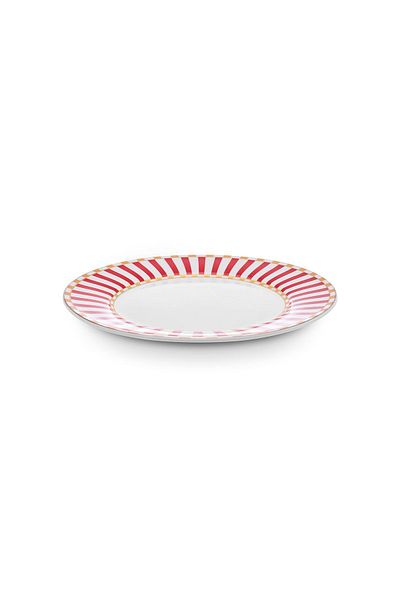 Karaca Linea New Year New Year Cake Plate 19 cm Red