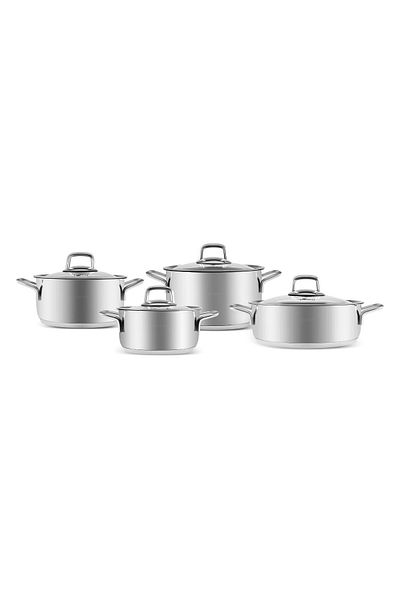 Karaca Beijing Powersteel 316+ 8 Piece Induction Base Steel Pot Set