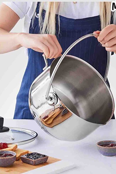 Karaca Mutfaksever Indüksiyon Tabanlı Çelik Reçel Ve Aşure Tenceresi 28x18 Cm