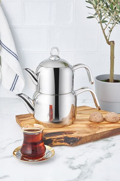 Karaca Metal Mini Teapot Set - Induction Base Manes