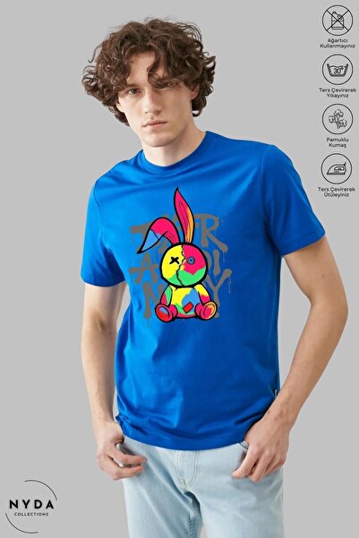 Nyda Collections Unisex majica kratkih rukava sa širokim izrezom, prošivenim ...