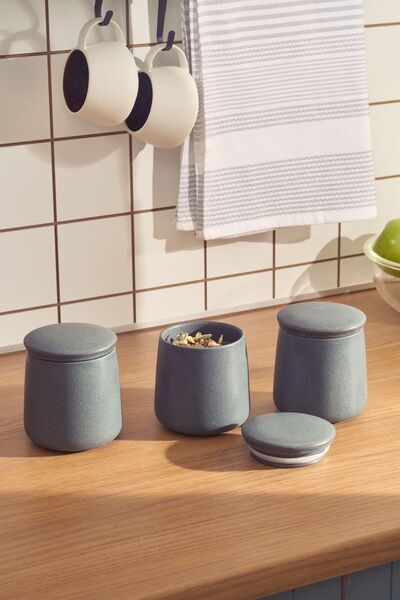 Karaca Lola 3'lü Vakumlu Kapaklı Baharat Takımı Gri 400 ml