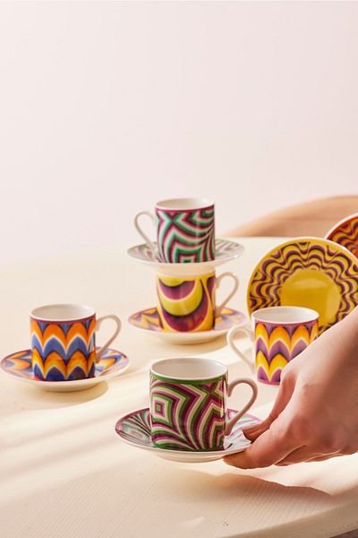 Karaca Hipnoz Coffee Cup Set for 6 People 80 ml