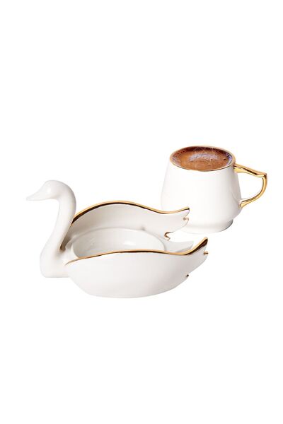 Karaca Swan 2-Person Coffee Cup Set 70 ml