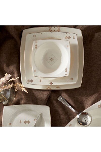 Karaca Ada 57 Parça Kare Yemek Takımı