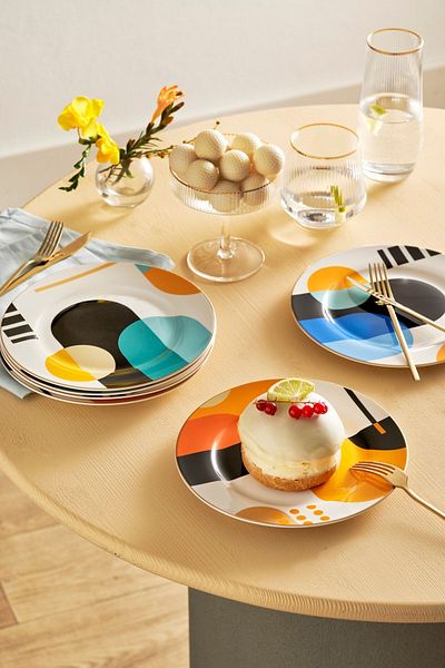 Karaca Puzzle Porcelain 6 Person Cake Set 19 Cm