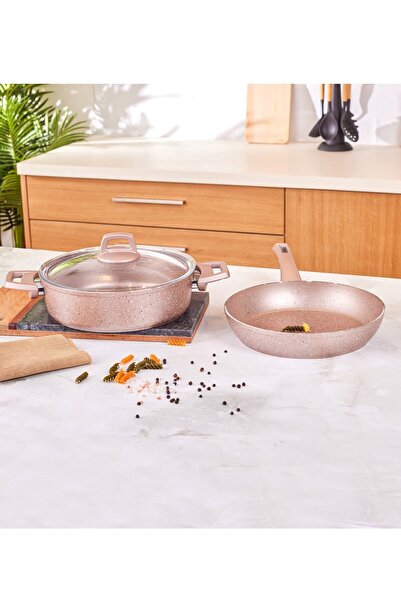 Karaca Biogranit Rosegold 3 Parça Tencere Seti
