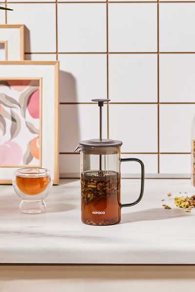 Karaca Valentina 350 ml Borosilicate Glass French Press - Gray