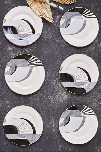 Karaca Waldo 6 Kişilik Porselen Pasta Tatlı Takımı 19 Cm