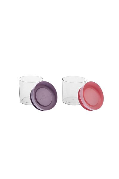Karaca Ivory 4-Piece Small Silicone Jar/Storage Container with Lid